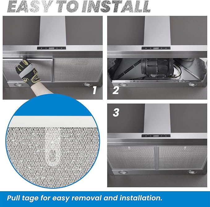 Range Hood Filter - Compatible with NuTone Allure WS1 QS2 and Broan QS1 30" Range Hoods - replace Broan Model BPS1FA30, 99010299-2 Pack