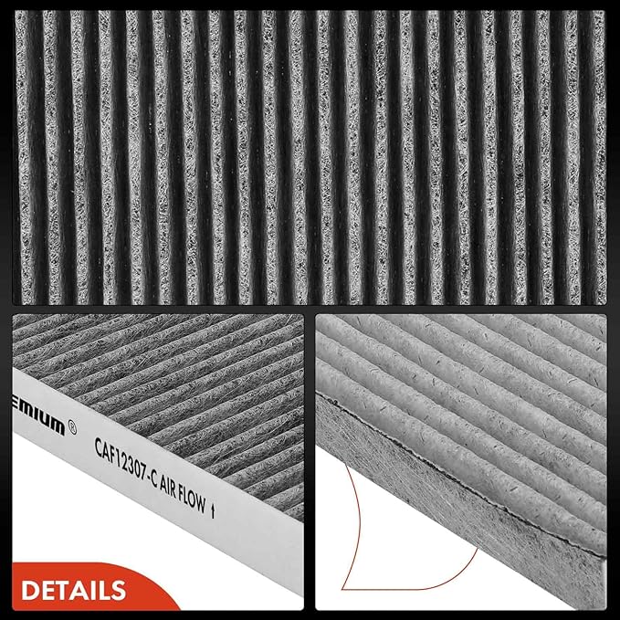 A-Premium Cabin Air Filter with Activated Carbon Compatible with Jeep Cherokee 2019 2020 2021 2022 2023, Behind Glove Box, Replace# 68410725AA