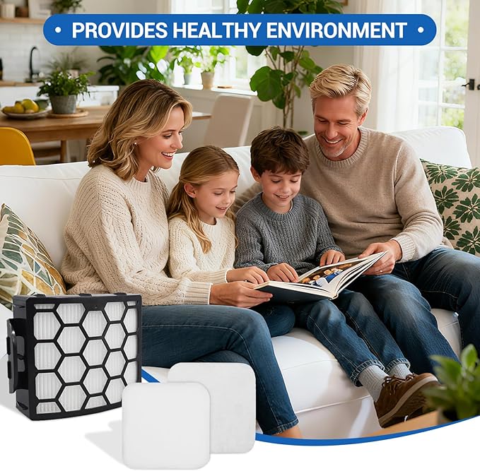LA502 Filter Replacement for Shark LA502 LA300 LA301 LA322 LA500 LA500WM LA455 LA702 LA360 LA362 LA351 Rotator Lift-Away ADV DuoClean PowerFins Upright Vacuum, Part XFFK320 & XHF320, 2 HEPA 4 Foam