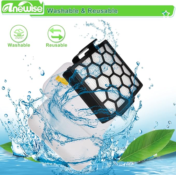 Replacement Filter for Shark Navigator Zero-M Pet Pro ZU102 ZU60 ZU62 ZU62C ZU55 NV150 NV150C NV151 NV251 Rotator Pet NV255 Upright Vacuum, 2 + 6 Foam Felt Filters, Part # 1238FT60 & 1239FT60