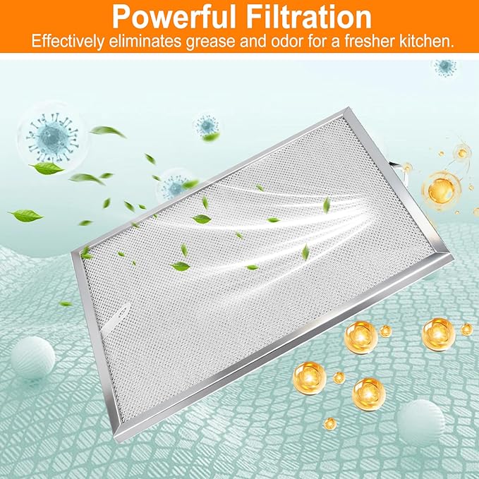 Stove Hood Vent Filter 11-1/4" x 11-3/4" BPQTAF S99010316 Compatible with Broan Range Hood Filter Replacement - 2 Pack