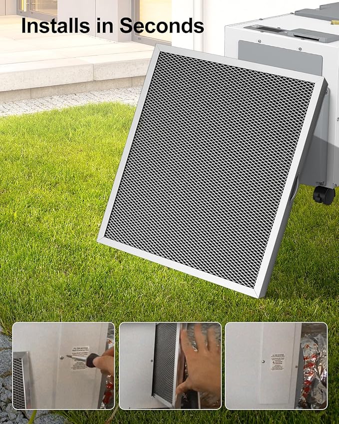 WUMZIJ 5881 Washable MERV 8 Dehumidifier Filter Compatible with Whole-House Dehumidifiers Models E100 E080 and Dehumidifying Ventilator 8192A, 12x13.5x1