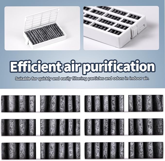 3 pack W10311524 Refrigerator Air Filter Replacement for W10311524, Whirlpool, AIR1, Kitchenaid, Maytag, and Jenn-Air, FreshFlow Air Filter, Reduce Odors with Activated Carbon Filters
