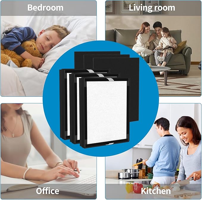 3 Packs IAF-H-100A Replacement Filters Compatible with 3M Filtrete A FAP-C01-A and Idylis A Series Air Purifi-ers AC-2119 IAP-10-100 IAP-10-140 IAPC-40-150, Part # IAF-H-100A