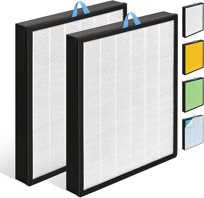 Vital 200S-RF Compatible with Levoit Vital 200S Replacement Filter Vital 200S-P Smart Air Purifier Vital-200S, LAP-V201S-WUS High Efficiency Filter, White 2-Pack