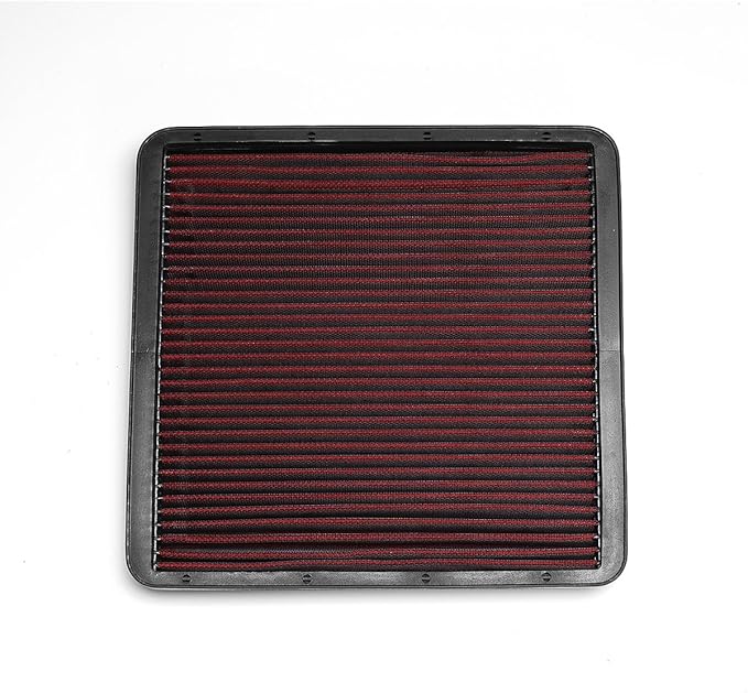 DNA Motoring AFPN-140-RD Clean Air Washable Drop In Panel Air Filter [Compatible with 09-17 F-150/09-16 F-250 F-350/09-15 F-450/09-15 F-550 SD / 07-17 Expedition / 07-17 Navigator ]