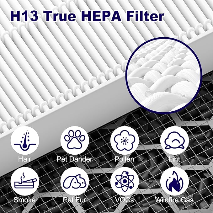 5510 5520 Replacement Filter Q for Winix 5510 5520 Plasmawave Air Purifier, 2-Pack True HEPA Filter, Part # 1712-0123-00