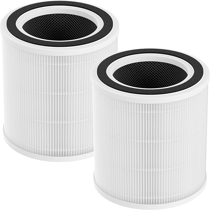 H7129 H7128 Replacement Filter Compatible with GoveeLife H7129 & H7128 Smart Air Purifiers, 3-in-1 H13 True HEPA Filters with Detachable Washable Nylon Pre-Filters, 2 Pack
