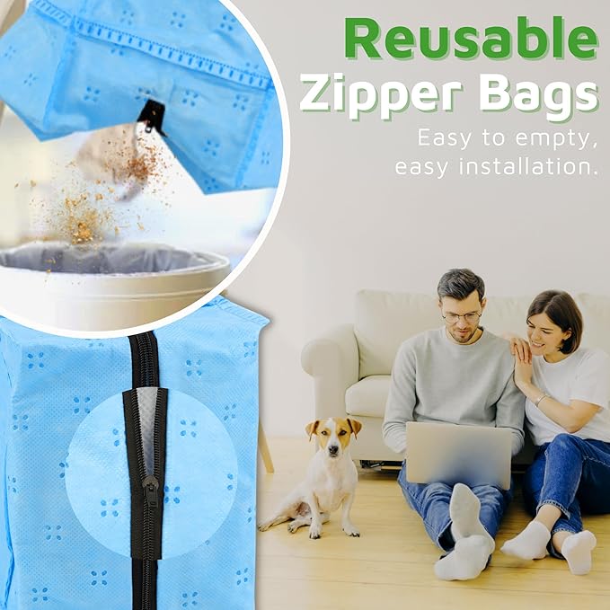 4 Pack Reusable Vacuum Cleaner Bags for Roomba,Compatible with All iRobot Roomba Clean Base Automatic Dirt Disposal Bags i & s & j Series i1+, i3+, i4+, i5+, i7+, i8+, Combo j8+, j9+