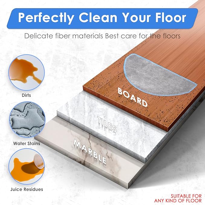 (4 Pack) Roomba 104, Y0140 Q0120 Q052020 Replacement Mop Pads for iRobot Vacuum 2 Essential Robot, Combo Robot Vacuum and Mop Y0140 Y0110 Q011, Roomba 105 Combo Mop Cloths, Accessories Kit