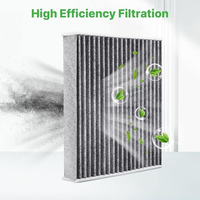 2-Pcs Cabin Air Filters Air Condition for Honda Accord 03-22, Civic 06-15, CR-V 07-16, Odyssey 05-17, Pilot 09-23 Air Filter Car Replacement for Cabin Filter CF10134 Automotive Accessories
