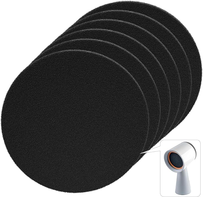 6 Pack Replacement Carbon Filters Compatible with BREETEE Portable Range Hoods, Round 4.7 Inch Charcoal Filter, Effective Odor Control