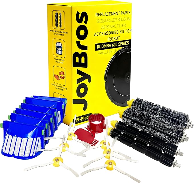 Replacement Parts Accessories Compatible for iRobot Roomba 600 Series 675 670 665 690 692 694 671 677 650 655 614 Side Main Roller Brush Filter