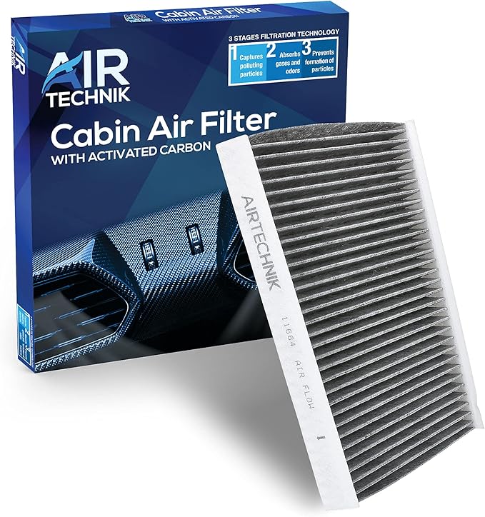 AirTechnik CF11664 Cabin Air Filter w/Activated Carbon | Fits Hyundai Santa Fe 2009-2011, Kia Sorento 2011-2015 - 97113-1U000