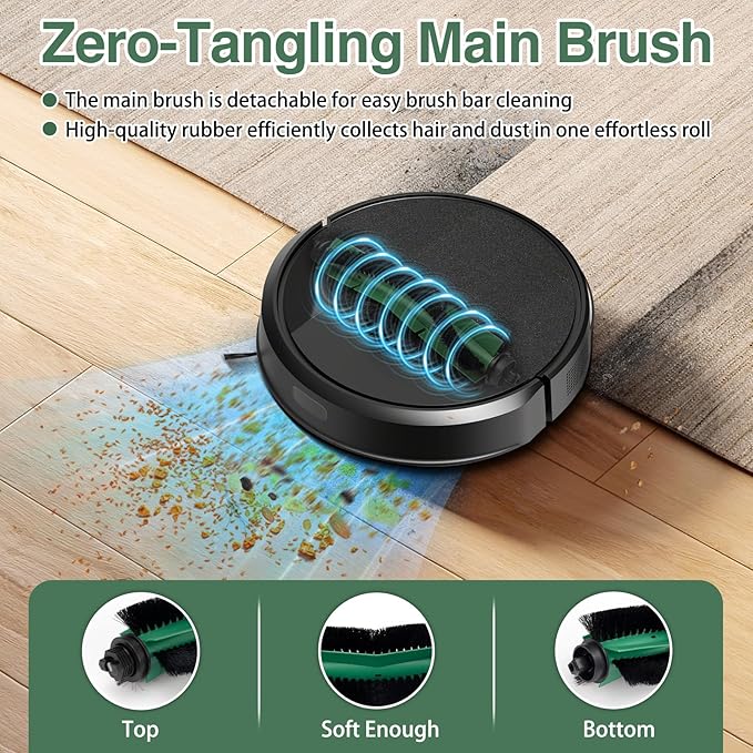 20 Pcs Replacement Parts for iRobot Roomba 104/105 Vac/ 105 Combo/ Q052 Robot Vacuum, Q0520 105 Accessories Include 1 Main Brushes, 4 Filters, 4 Dust Bags, 6 Side Brushes, 4 Mop Pads
