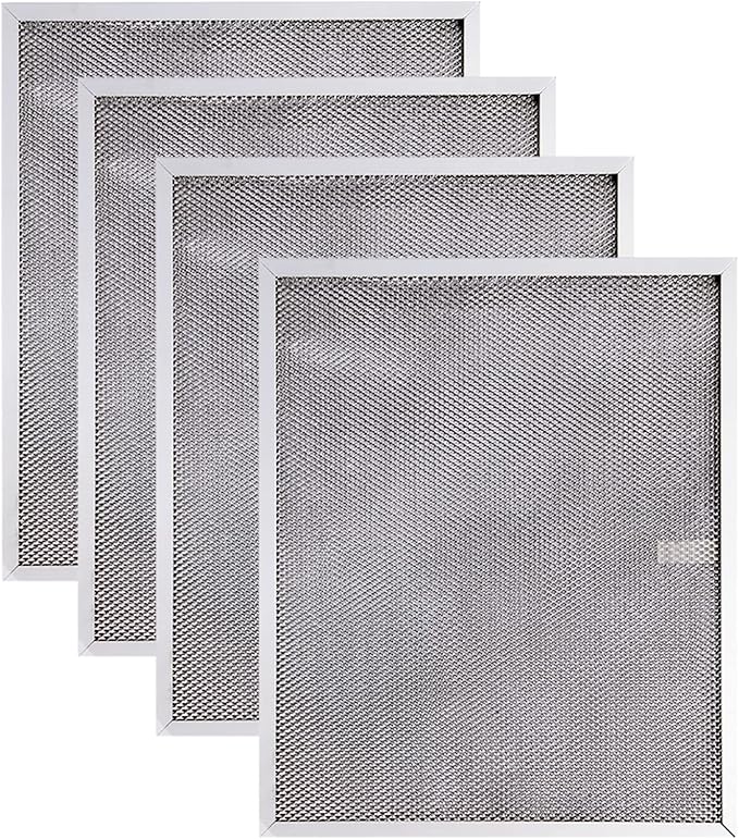 BPS1FA30 Range Hood Filter Replacement for 30-Inch Broan Nutone QS1 WS1, Allure Grease Filter, Replaces 99010299,S99010305,AP3378953 Range Hood Filters 11-3/4" X 14-1/4" X 3/8" Aluminum (4 Pack)