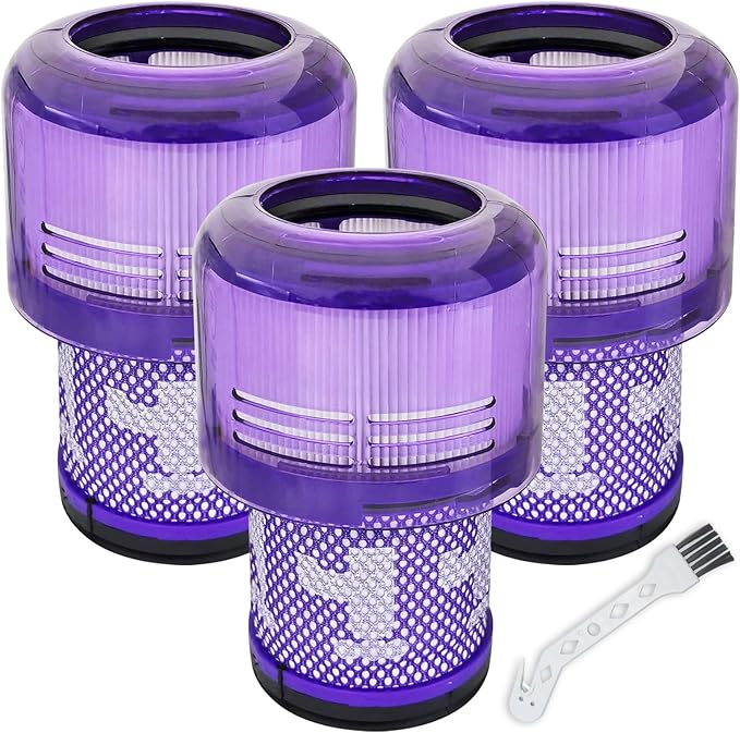 3-Pack Replacement Filter Kit Compatible with Dyson V11 Torque Drive/Animal/Absolute/Complete/Extra, V15 Detect, V15s Detect Submarine, SV14, SV15, SV17, SV22, SV28, SV47 Vacuums