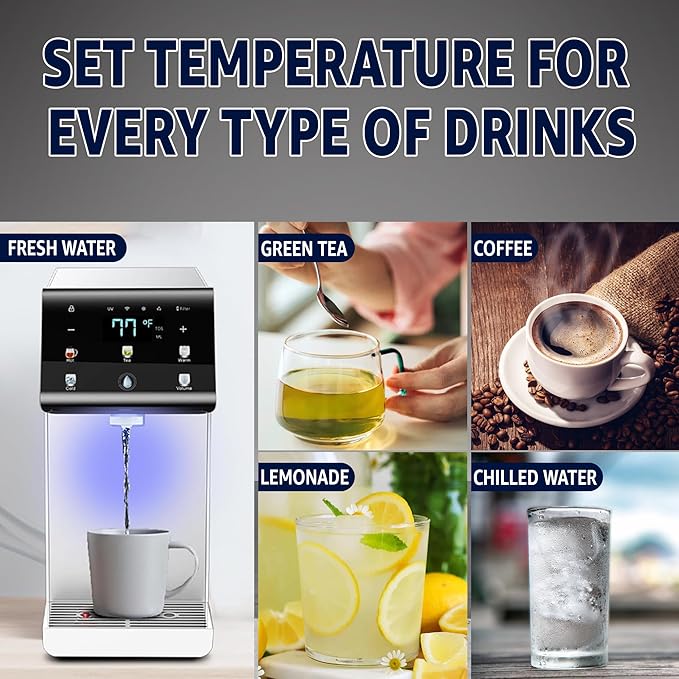 Bottleless Water Dispenser - Instant Hot and Cold Water Dispenser for Countertop W Full Installation Kit, Quiet Multi-Stage Filtration + UV Sterilization & Touchscreen Design, 2026 Ultra