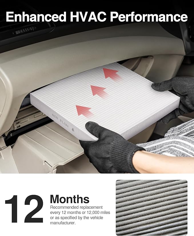 Puroma Cabin Air Filter Replacement for CP182, CF11182, Honda Civic, Clarity, CR-V, CR-Z, HR-V, Fit, Insight, Odyssey, Acura MDX, RDX, TLX, INTEGRA
