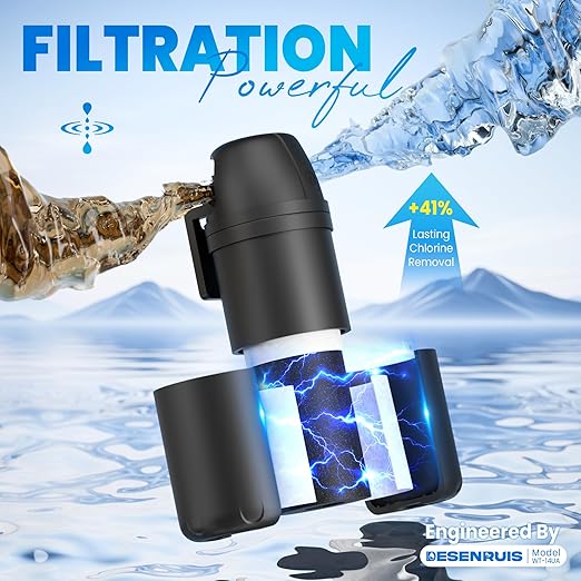 Under Sink Water Filter, House Faucet Water Filter for Kitchen Sink, Under Counter Direct Connect to Kitchen Faucet, Reduces 99% Chlorine, Bad Taste & Odor, 10000 Gallons, by DESENRUIS