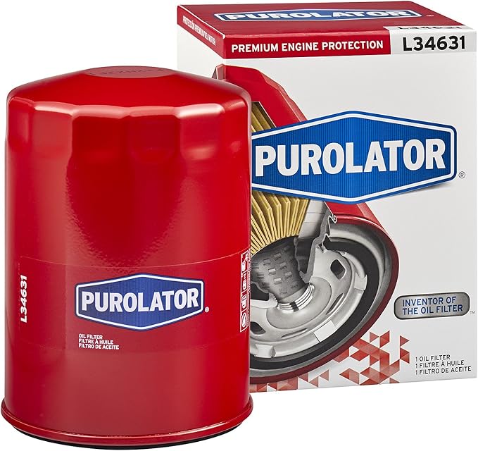 Purolator L34631 Premium Engine Protection Spin On Oil Filter Compatible With Chevrolet C1500, Tahoe, C10, C2500, C3500, Express 3500, K10, K3500, C1500 Suburban, GMC C1500 and Yukon