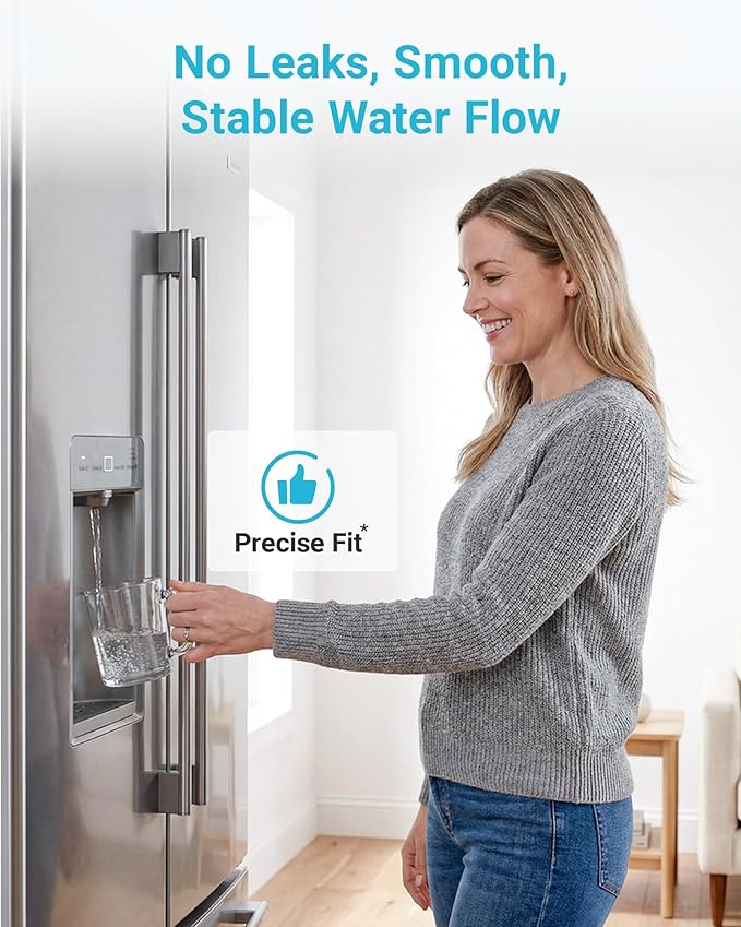 AQUA CREST GXRTDR Inline Water Filter, Replacement for GE® GXRTDR, Samsung DA29-10105J, Culligan IC-100A， Whirlpool WHKF-IMTO, Reduces Chlorine, Fluoride