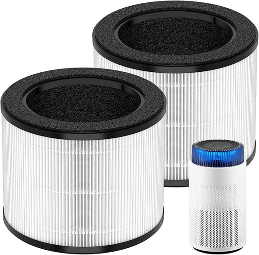 2 Pack Airmega 100 Filter Replacement Fit for Coway Airmega 100 Air Puri-Fier for Bedroom Home up to 810 ft², 3-in-1 H13 True HEPA and Deodorization Filter
