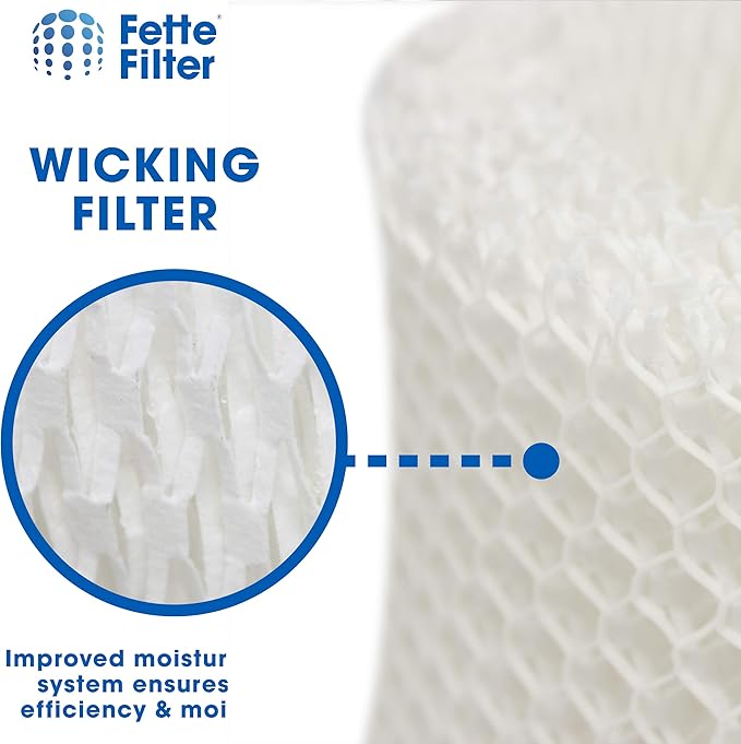 Fette Filter -Premium Humidifier Filters Compatible with Honeywell Humidifier Filter HAC-504, HAC-504AW & Honeywell Filter A & Cool Mist Humidifiers- Pack of 6