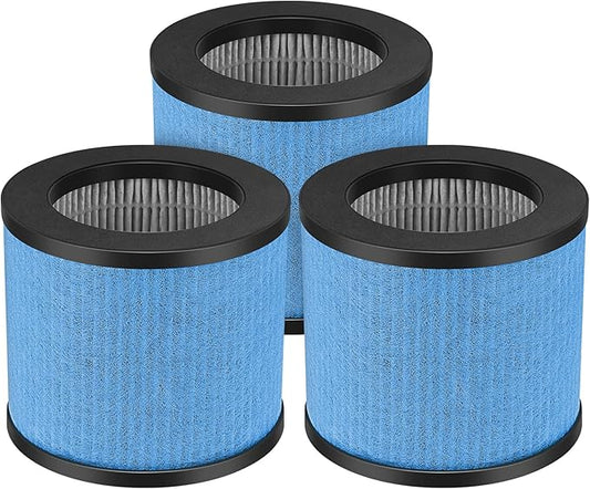 TPAP002 Filter Replacement 3-in-1 Upgraded Compatible with TOPPIN TPAP002 Air Purifier Comfy Air C1, Part #TPFF002, 3 Pack