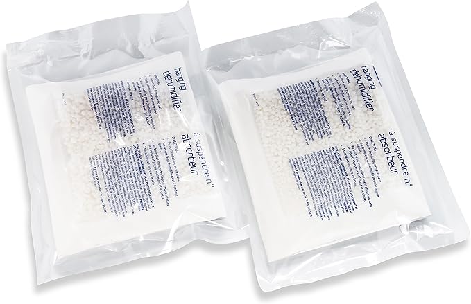 Camco 44286 Fragrance Free Hanging Dehumidifier-Convenient Hook Absorbs up to 3x Its Weight in Water, Reduces Moisture and Humidity in Closets and Tightly Confined Spaces, 2 Pack