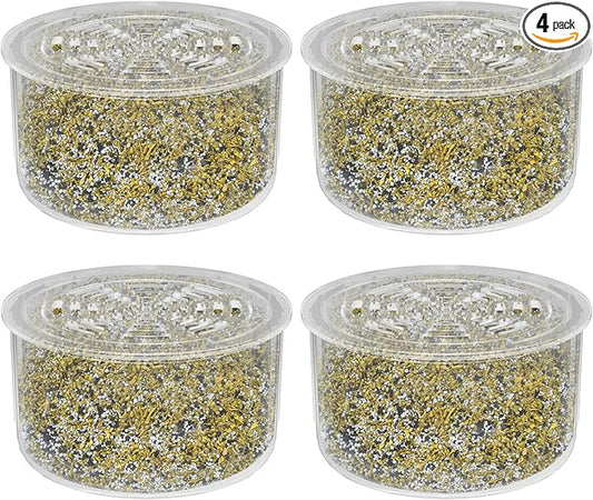 4 Pack Shower Head Filter Replacement Cartridge Compatible with All Canopy Handheld & Fixed Filtered Shower Head, Water Softener Filter for Hard Water, Reduce Chlorine and Harmful Substances