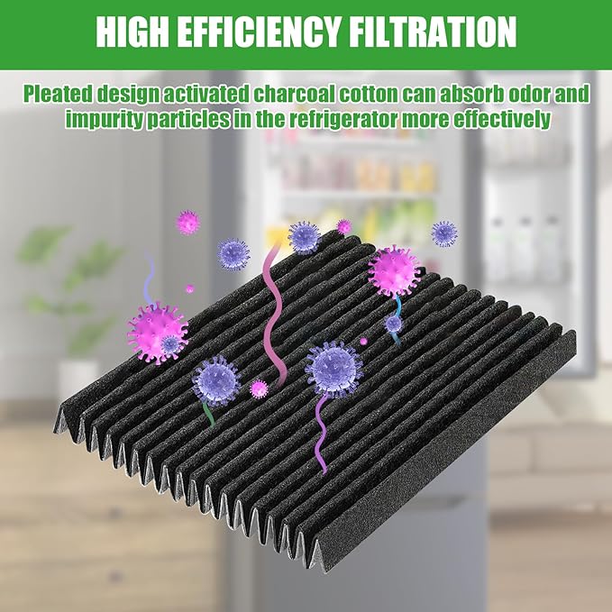 8 Pack Refrigerator Air Filter Replacement, Compatible with Frigidaire PAULTRA2, Pure Air Ultra 2, Electrolux 242047805, 5303918847