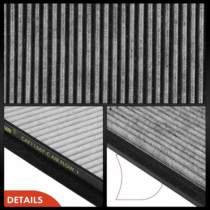 A-Premium Under Hood Cabin Air Filter with Activated Carbon Compatible with Chevrolet Camaro 2010 2011 2012 2013 2014 2015