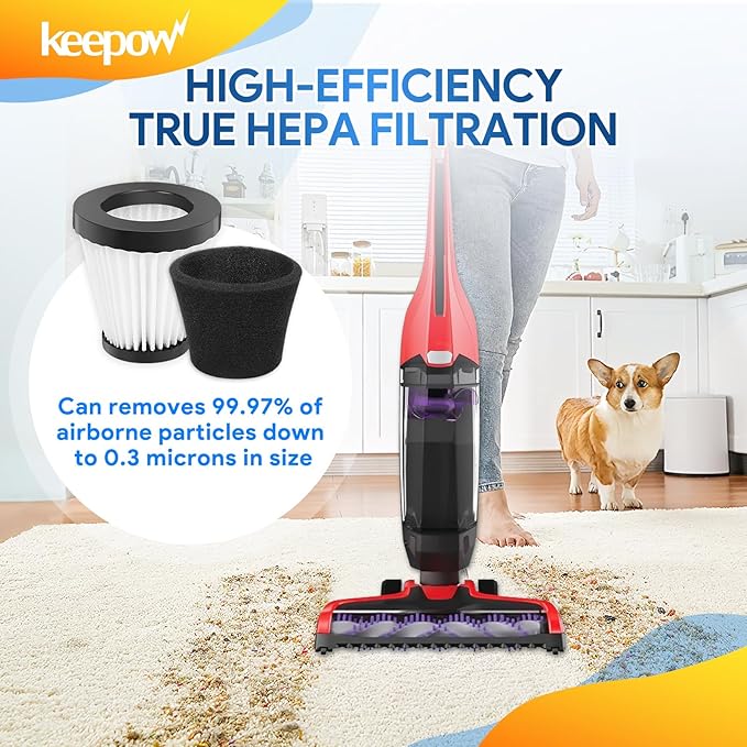 KEEPOW Style F117 Scorption Filter 2 Pack Compatible with Dirt Devil Scorpion Handheld Vacuum Cleaner SD20005RED, SD30025B, BD22025, Part# AD40117
