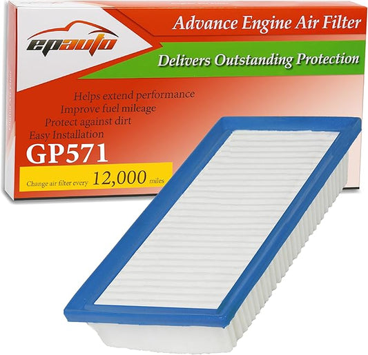 EPAuto GP571 (XA11571) Engine Air Filter, Replacement for Hyundai Accent (2018-2022), Kia Rio (2018-2023) - Rigid Panel Air Filter for Improved Engine Protection, Airflow, and Fuel Efficiency
