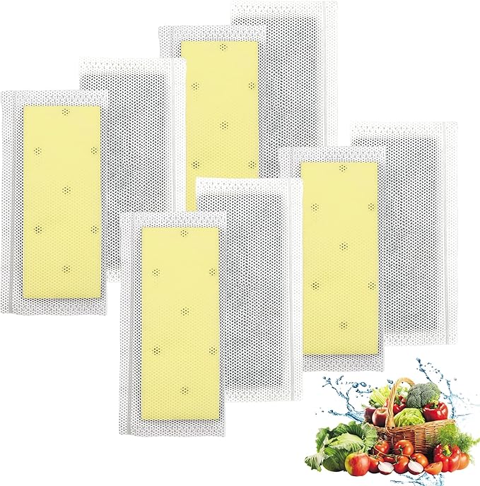 8-Pack Filter Refills Replace PureAir PK-2 Produce Keeper Plus, Compatible with Frigidaire Gallery Models GRMC2273BF, GRMC2273BD, GRMG2272BF, CrispSeal Plus, Activated Carbon Air Filter FRPAPK2RF