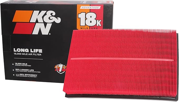 K&N Engine Air Filter: Long Life 18,000 Mile Replacement Air Filter: Compatible with 2006-2018 Toyota/Lexus (Avalon, Rav4, Camry Hybrid, Sai, ES300h, LS 460, LS600h), KNA-2381