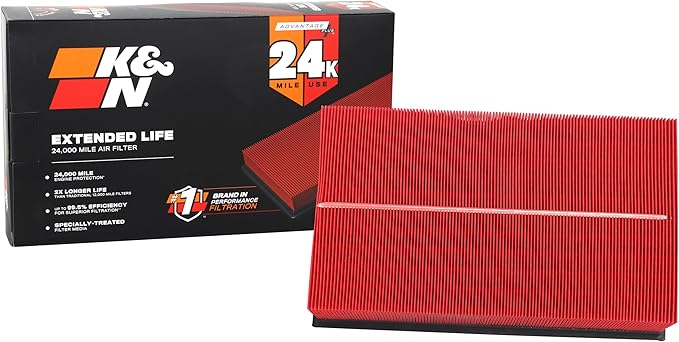 K&N Engine Air Filter: Extended Life 24,000 Mile Replacement Air Filter: Compatible with 2012-2019 Volkswagen/Audi/Seat/Skoda Compact 1.6/1.8/2.0 L, KNX-3005