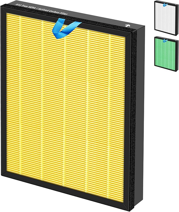 Vital 200S HEPA Pet Allergy Replacement Filter for LEVOIT Vital 200S/200S-P Air Purifier,3-in-1 H13 True HEPA High-Efficiency Activated Carbon Filter,Vital 200S-RF-PA (LRF-V201-YUS),1 Pack,Yellow