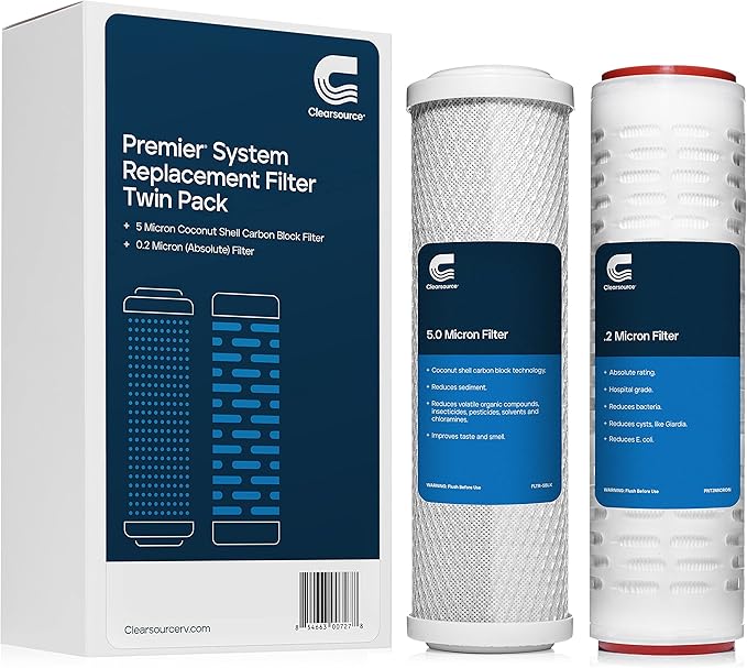 CLEARSOURCE REPLACEMENT FILTER TWIN PACK WITH 0.2 MICRON FILTRATION