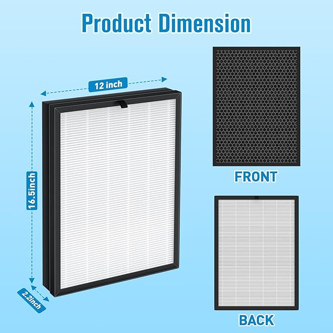 2 Pack 400 Replacement Filter For Puro 400, HP-14 Replacement Filter, For 400 Puro Air Filter