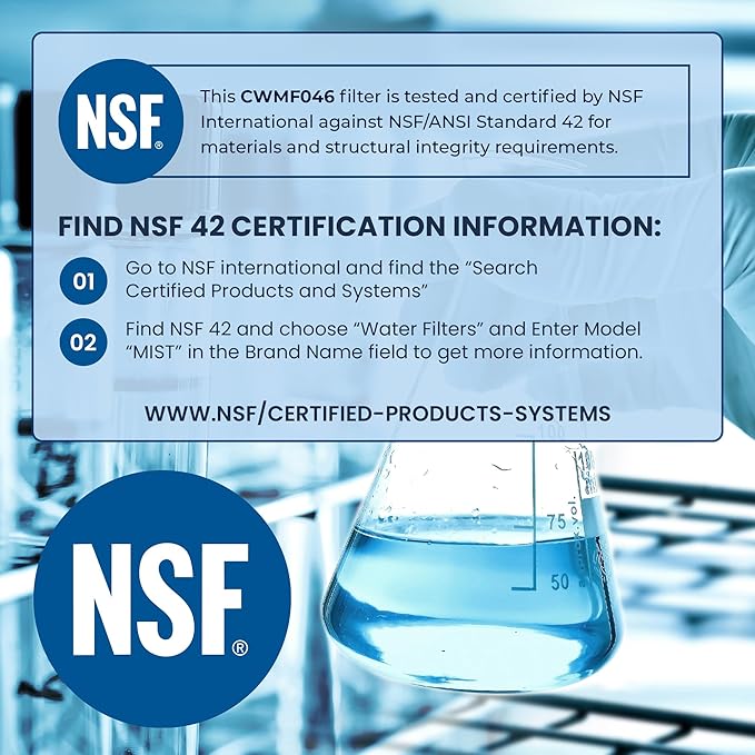 Mist 5231JA2006A Refrigerator Water Filter Replacement for LG LT600P, 5231JA2006B, Kenmore 9990, Fridge LFX25960ST – NSF 42 Certified – 2 Pack
