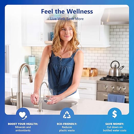 Express Water Reverse Osmosis Deionization Water Filtration System – 6 Stage RO Water Filter with Faucet and Tank – Under Sink Water Filter – with Deionization Water Filter – 100 GPD