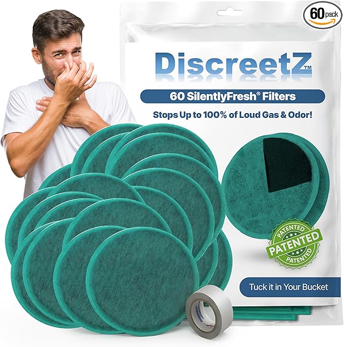 Gas pads absorb odors & sound, activated charcoal odor absorber flatulence pads, bad gas relief for adults, silence sound, women & men charcoal odor absorber underwear pads for buttocks. 60-Count S-60