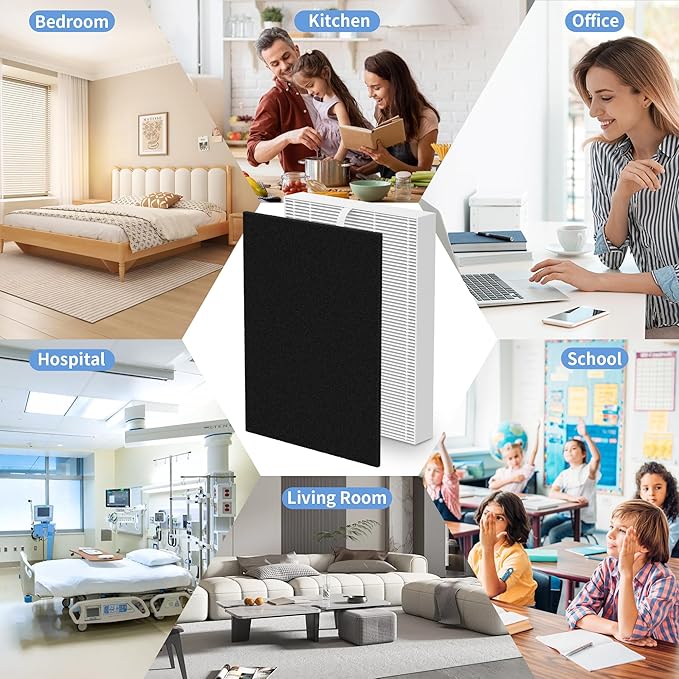 4Pcs 2Sets AP-1216-FP Repacement Filter Compatible with Coway AP-1216L Air Cleaner Purifier