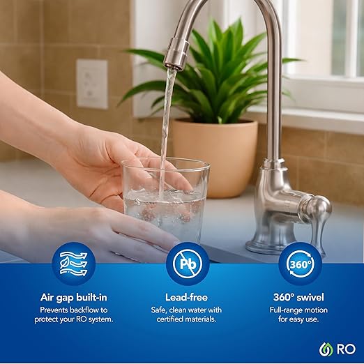 Kind Water 6-Stage Reverse Osmosis Drinking Water System with (Brushed Nickel Faucet (Brushed Nickel)