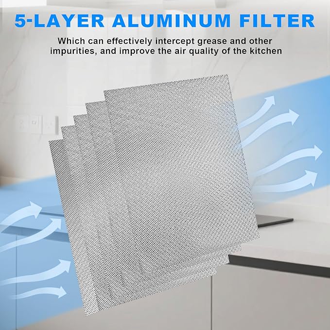 S99010430-002 Range Hood Filter Replacement – 13-7/8'' x 15-3/4" 4512880 Compatible with B.roan N.utone HPF30 Range Hood Filters Pack 2