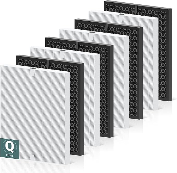 5510 5520 Replacement Filter Q for WINIX 5510 5520 PlasmaWave Air Purifier, Hight Activated Carbon Filter Combo Pack, Part # 1712-0123-00, 4 Set