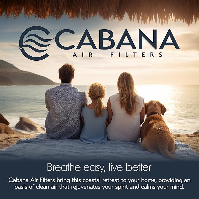 Cabana Filters 6-Pack 14x30x1 MERV 8 AC Furnace Air Filter for Home and Office - Indoor HVAC System Filtration Replacement, Captures Unwanted Particles