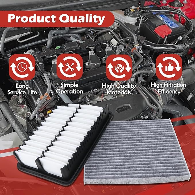 28113-3X000 Engine Air Filter and CF10728 Cabin Air Filter kit Compatible with 2011-2016 Hyundai Elantra 2013-2017 Elantra GT 2014-2018 Kia Forte Forte5 Replaces 28113-3Z100 97133-2H000